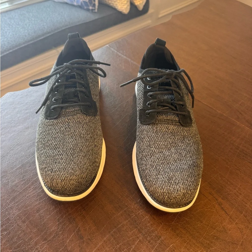 Cole Haan Men’s Grand Atlantic Knit Oxford in Black and Dark Pavement